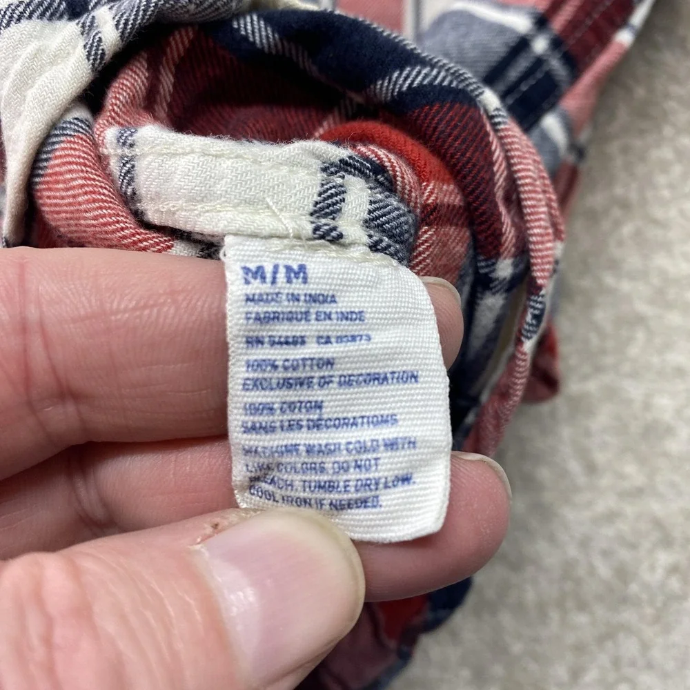 American Eagle Shirt Mens Medium Plaid Button Down Prep Fit‎ Casual Preppy